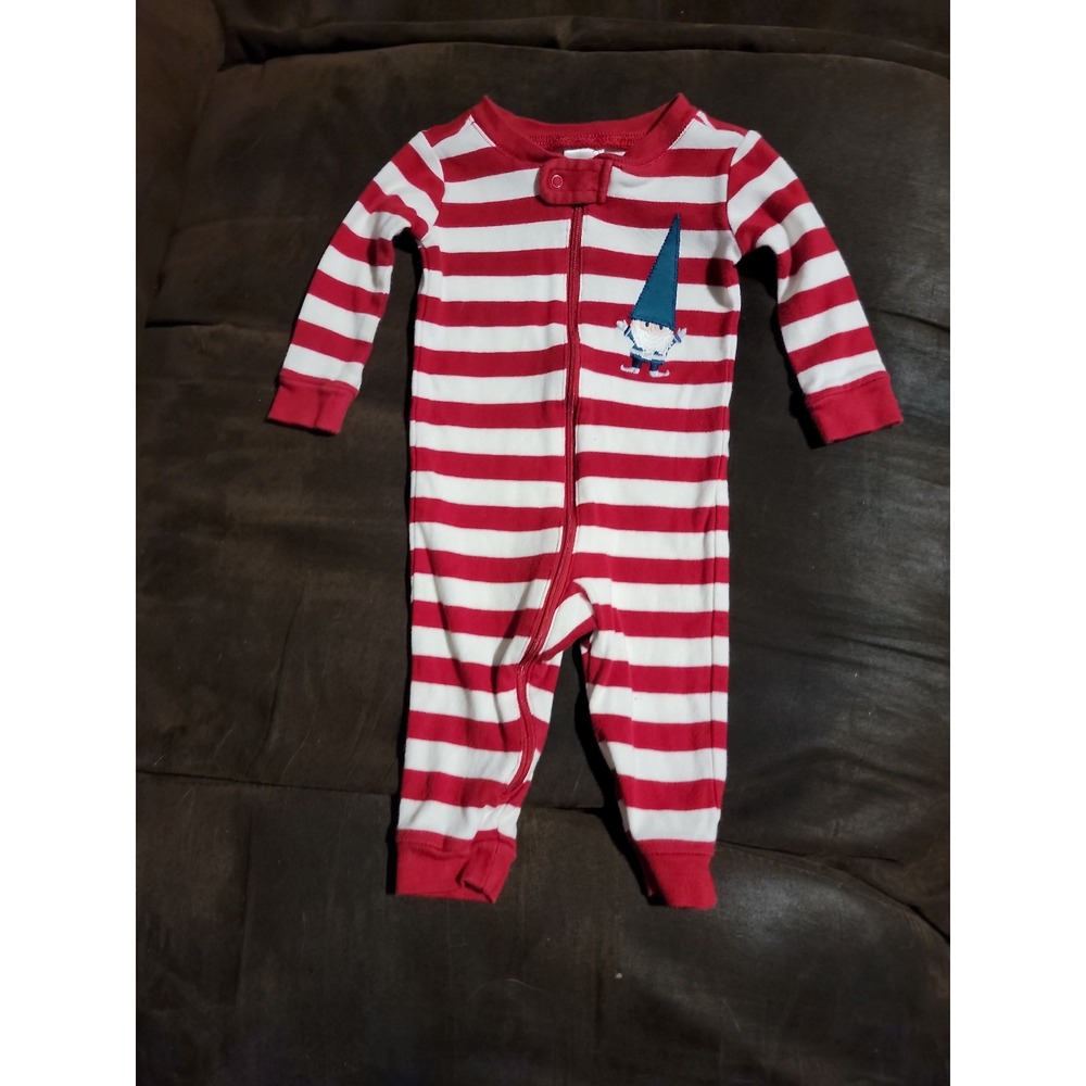 Gymboree baby layette one piece Christmas holiday gnome outfit size 3 6 months